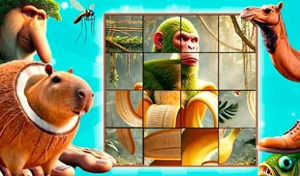 Italian Animals Puzzles Gameplay - Game screenshot