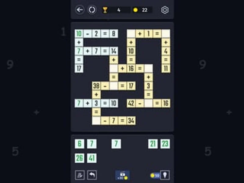 Math Puzzles Crosswords Gameplay Math Puzzles Crosswords Gameplay - Game screenshot