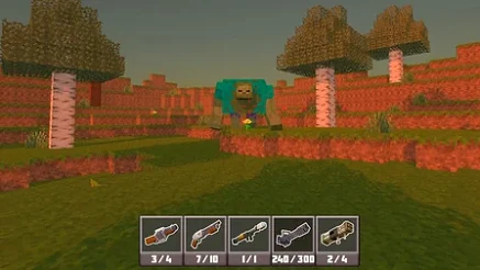 Shooter Craft Zombie Apocalypse Power Ups Shooter Craft Zombie Apocalypse Power Ups - Game screenshot